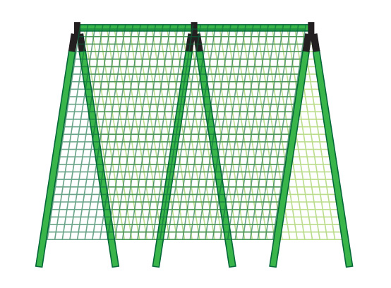 18272 - Pea and Bean frame - Attaching netting